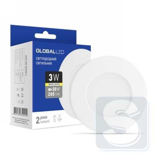 Панель мини GLOBAL LED SPN 3W мягкий свет 1-SPN-001