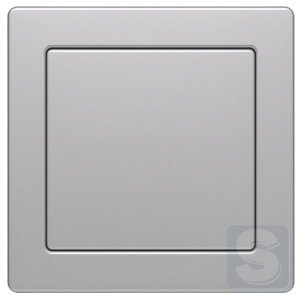 Заглушка з центральною панеллю, алюміній з ефектом оксамиту, Hager Berker Q1 (10096084-Q1)