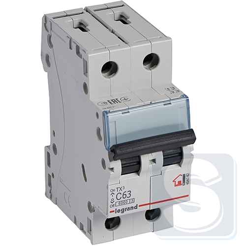 Автомат 2P Legrand TX3 63А тип С 6кА