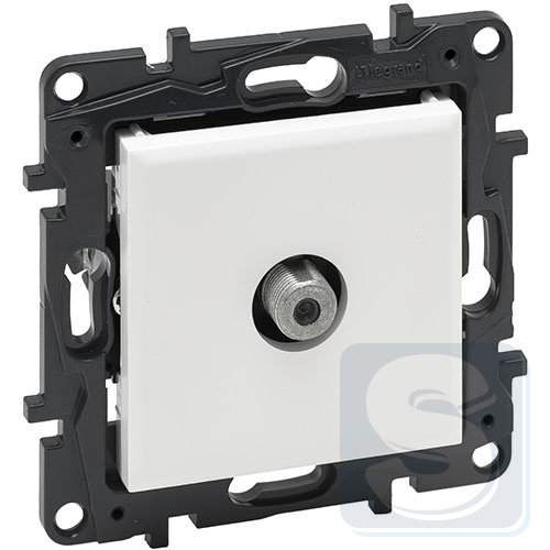 Розетка TV тип F звезда Legrand Niloe Step Белый 863175