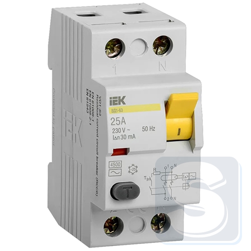 Дифференциальное реле MDV10-2-025-030 IEK