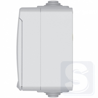 Розетка наружная IP65 с з/к серая VIDEX VF-BNW21G-G-3