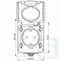 Розетка наружная IP65 с з/к серая VIDEX VF-BNW21G-G-4