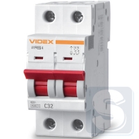 Автомат RS4 2п 32А С 4,5кА VIDEX RESIST VF-RS4-AV2C32