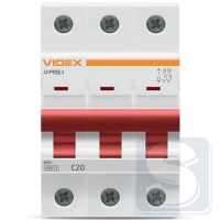 Автомат RS4 3п 20А С 4,5кА VIDEX RESIST VF-RS4-AV3C20-2