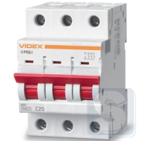 Автомат RS4 3п 20А С 4,5кА VIDEX RESIST VF-RS4-AV3C20