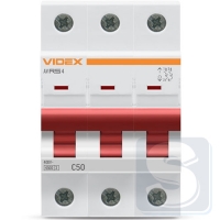 Автомат RS4 3п 50А С 4,5кА VIDEX RESIST VF-RS4-AV3C50-2