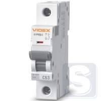 Автомат RS6 1п 63А С 6кА VIDEX RESIST VF-RS6-AV1C63