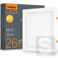 LED светильник врезной квадрат VIDEX 26W 5000K DLBS-265