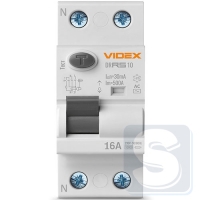 УЗО VIDEX RESIST тип АC 2п 30мА 10кА 16А VF-RS10-DR2AC16-2