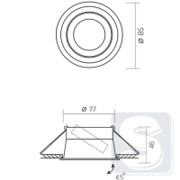 светильникGU10 SPF09R круглый Белый VL-SPF09R-W-3