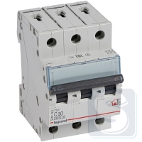 Автомат 3P Legrand TX3 10А тип С 6кА