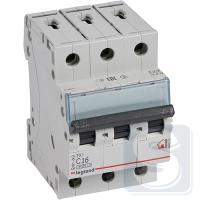 Автомат 3P Legrand TX3 16А тип С 6кА