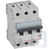 Автомат 3P Legrand TX3 20А тип С 6кА
