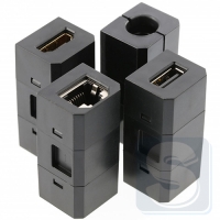 Врезной удлинитель GTV розетка + USB A+C , черный-2