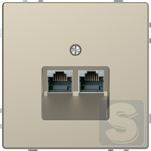 Розетка двойная RJ45 cat. 6, UTP Merten D-Life Сахара