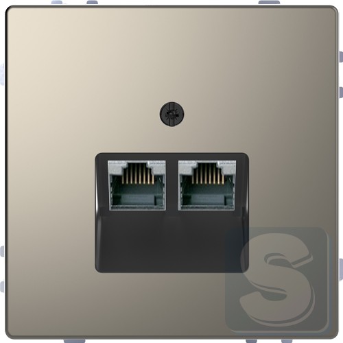 Розетка двойная RJ45 cat. 6, UTP Merten D-Life Никель