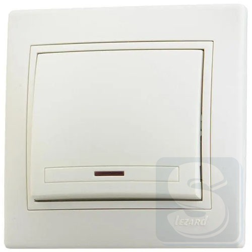 Выключатель с подсветкой LEZARD Mira крем 701-0303-111-2