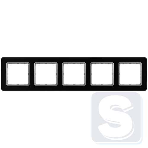Рамка 5 постов Sedna Elements Черное стекло SDD361805