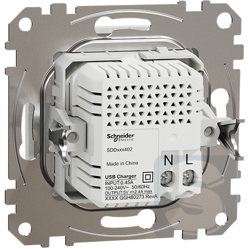 Розетка двойная USB тип А+C 2,4А Sedna Design Белый -8