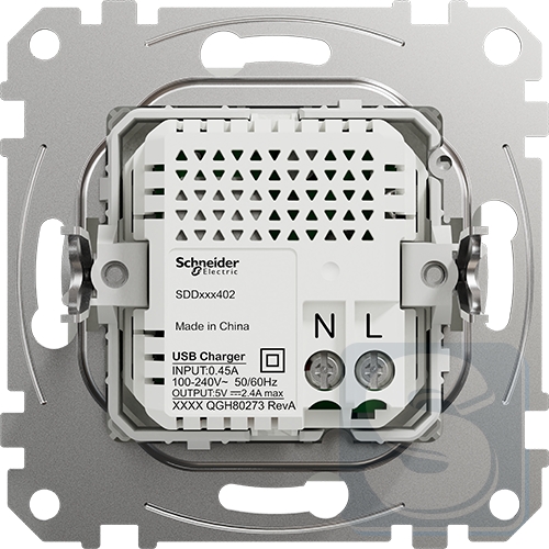 Розетка двойная USB тип А+C 2,4А Sedna Design Белый -7