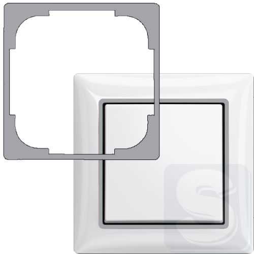 Декоративная вставка ABB Basic 55 серебристый металлик