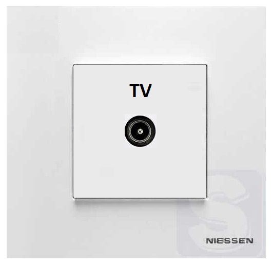 Розетка TV ABВ Zenit білий N2250.7 BL (2CLA225070N1101)