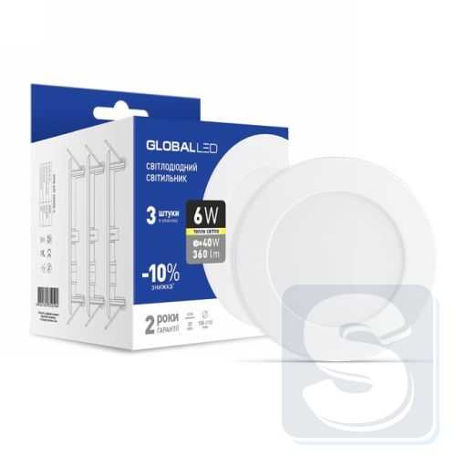 Панель мини GLOBAL LED SPN 6W мягкий свет 3-SPN-003