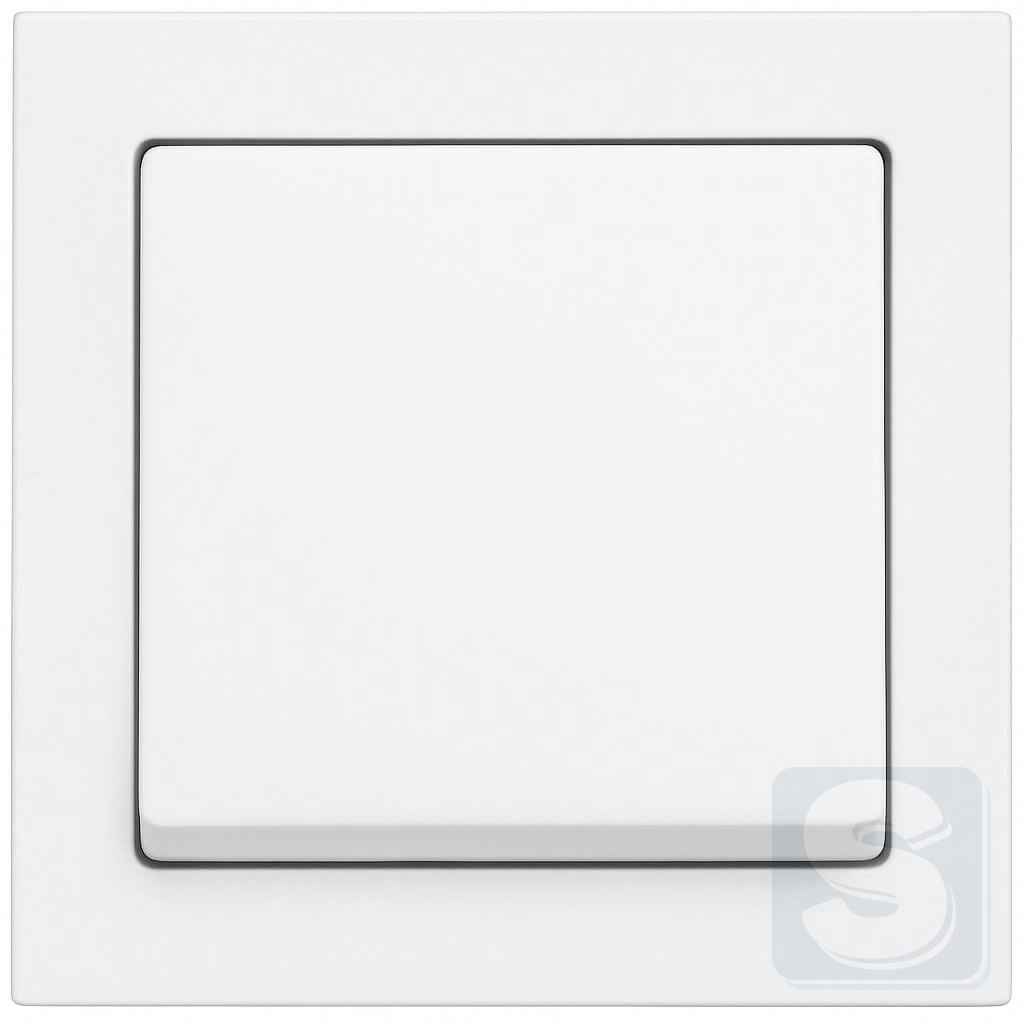 1кл. вимикач полярна білизна Hager Berker Q3 3031+16206089 - 1