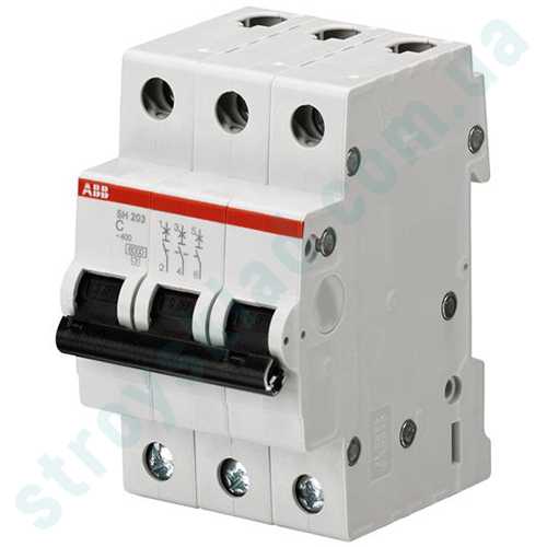 Автомат ABB 50A 3P тип C 6kA SH203-C50 2CDS213001R0504