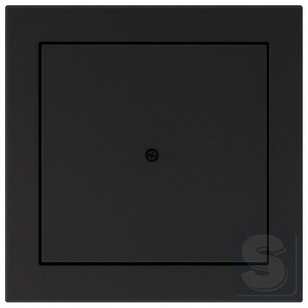 Виведення кабелю, механізм + накладка, антрацит з оксамитовим ефектом, Hager Berker Q3 (4468+10196086-Q3)