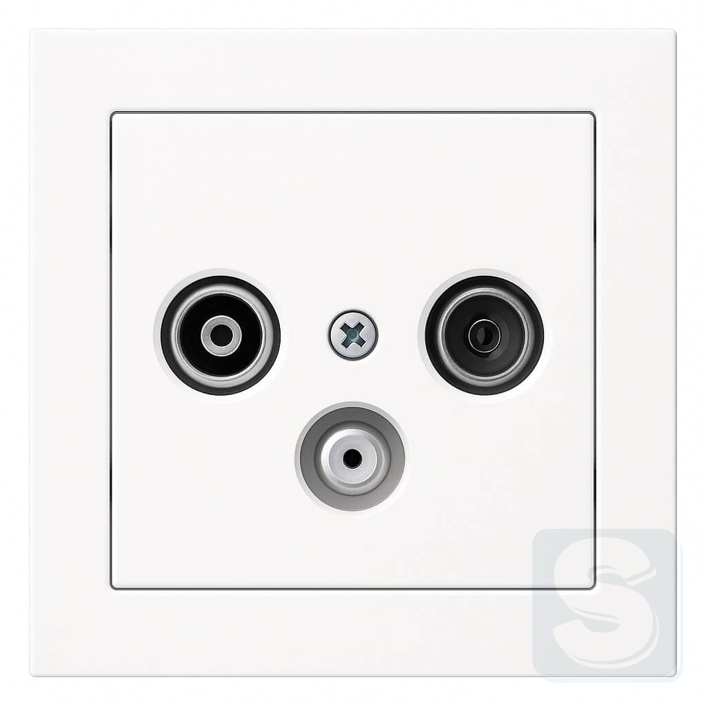 ТV-SAT полярна білизна Hager Berker Q3 (4522+12036089-Q3) -1