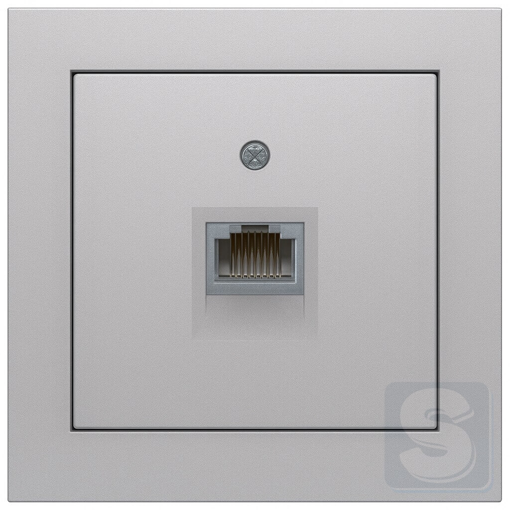 Комп RJ45 6кат UTP алюміній  Hager Berker Q3 (455401+14076084-Q3)