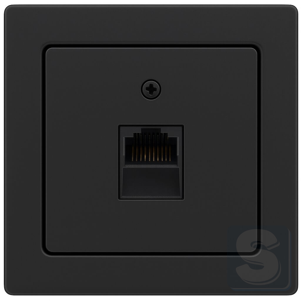 Комп RJ45 6кат антрацит Hager Berker Q1 (455401+14076086-Q1) -1