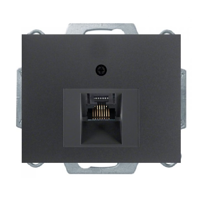 Розетка компьютерная RJ45 Cat.6 антрацит berker K.1