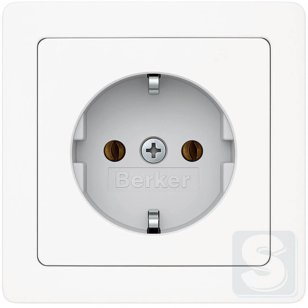 Розетка із з\к полярна білизнаHager Berker Q.1 47436089-Q1-1