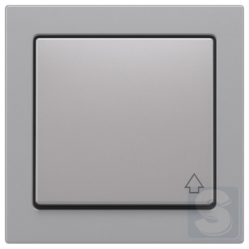 Розетка із з\к та кришкою алюміній Hager Berker Q3 (47516064-Q3)