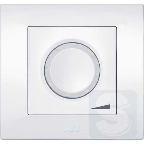 Светорегулятор 300Вт с подсветкой ABB Cosmo белый 