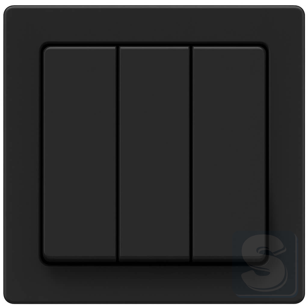 Вимикач 3 кл антрацит Hager Berker Q1 (633023+16656086-Q1) -1