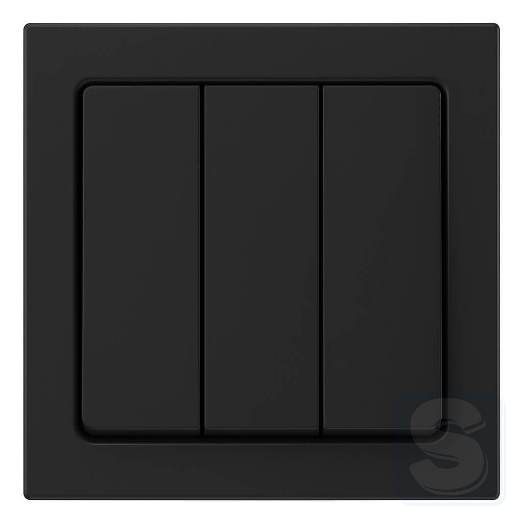 Вимикач 3кл антрацит Hager Berker Q3 (633023+16656086-Q3)