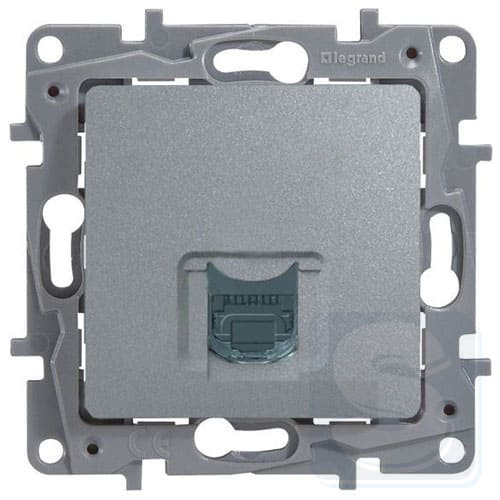 Розетка телефонная Legrand Etika 672440 алюминий