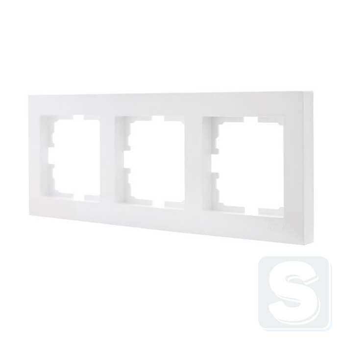 Рамка на 3 пости горизонтальна Lezard VESNA Білий 742-0200-148 -1
