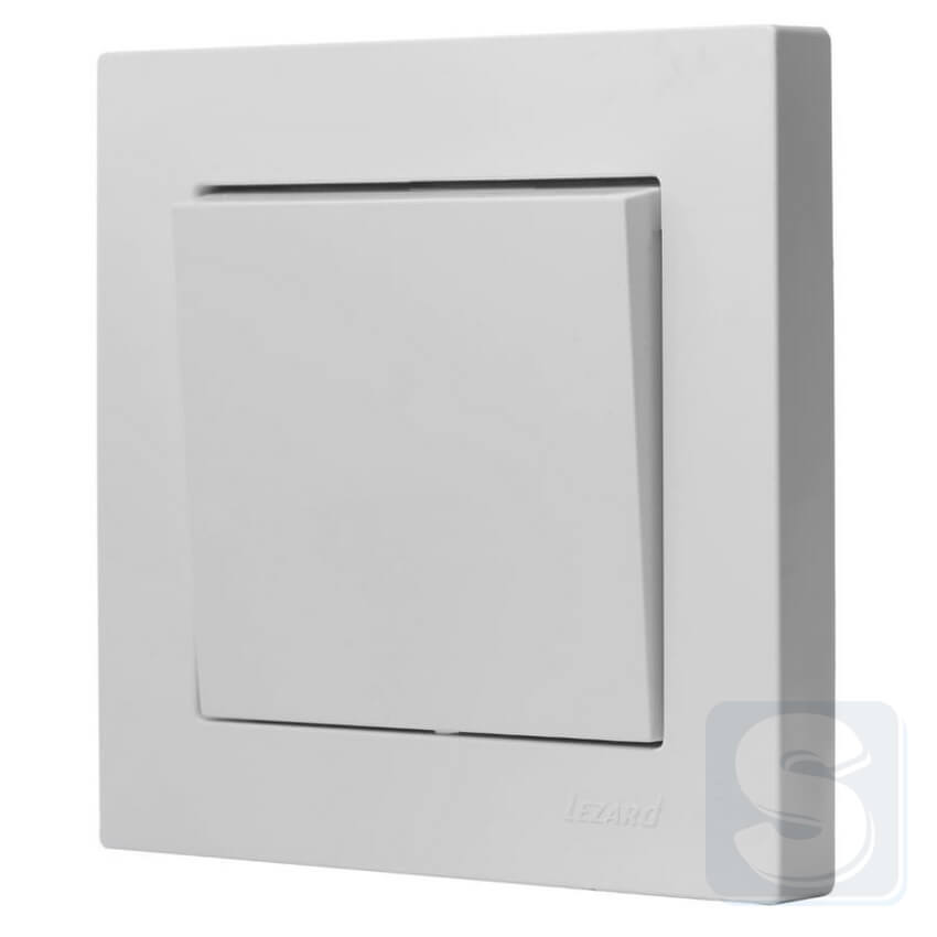 Вимикач 1кл Lezard VESNA Білий без рамки 742-0288-100 -1