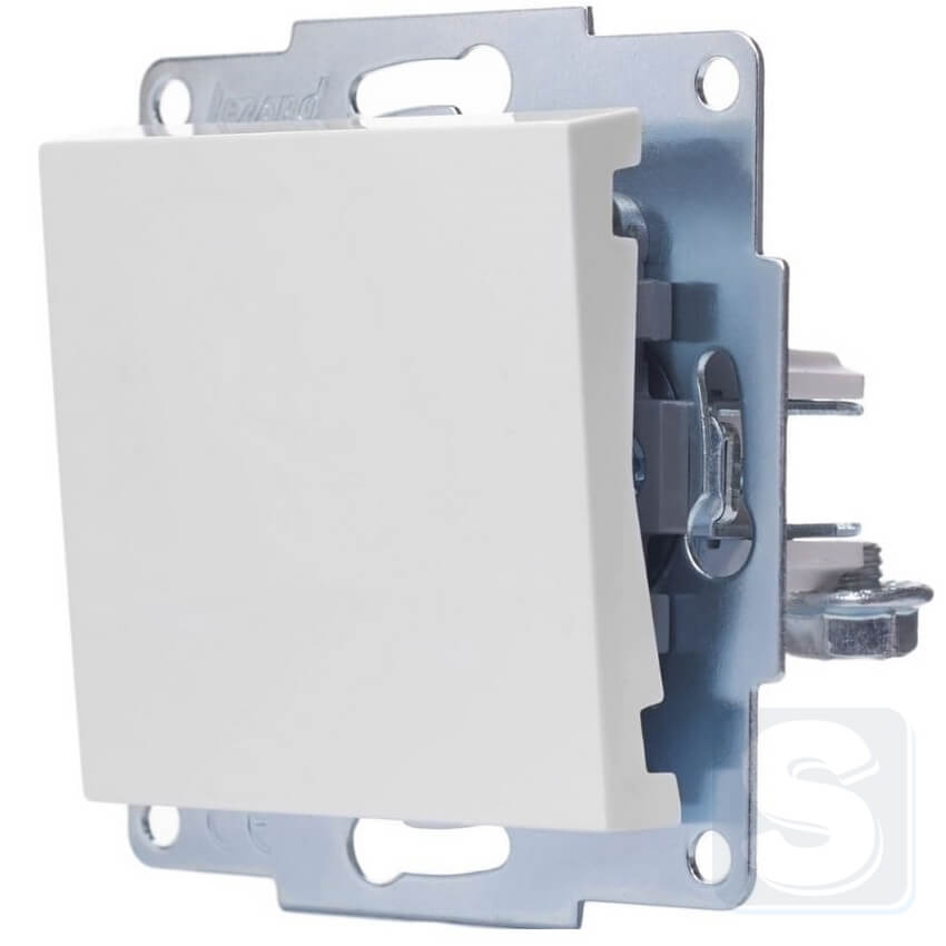 Вимикач 1кл Lezard VESNA Білий без рамки 742-0288-100 -3