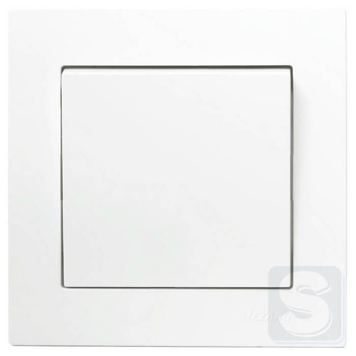 Вимикач 1кл Lezard VESNA Білий без рамки 742-0288-100