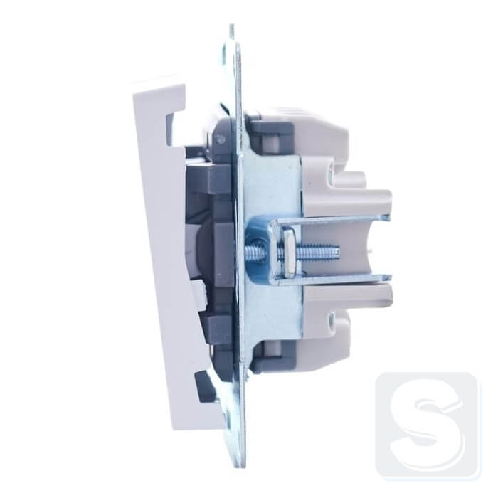 Вимикач 2кл Lezard VESNA Білий без рамки 742-0288-101 -4