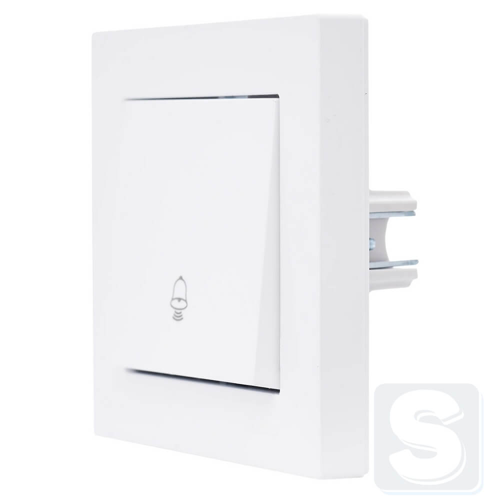 Кнопка дзвінка Lezard VESNA Білий без рамки 742-0288-103 -1