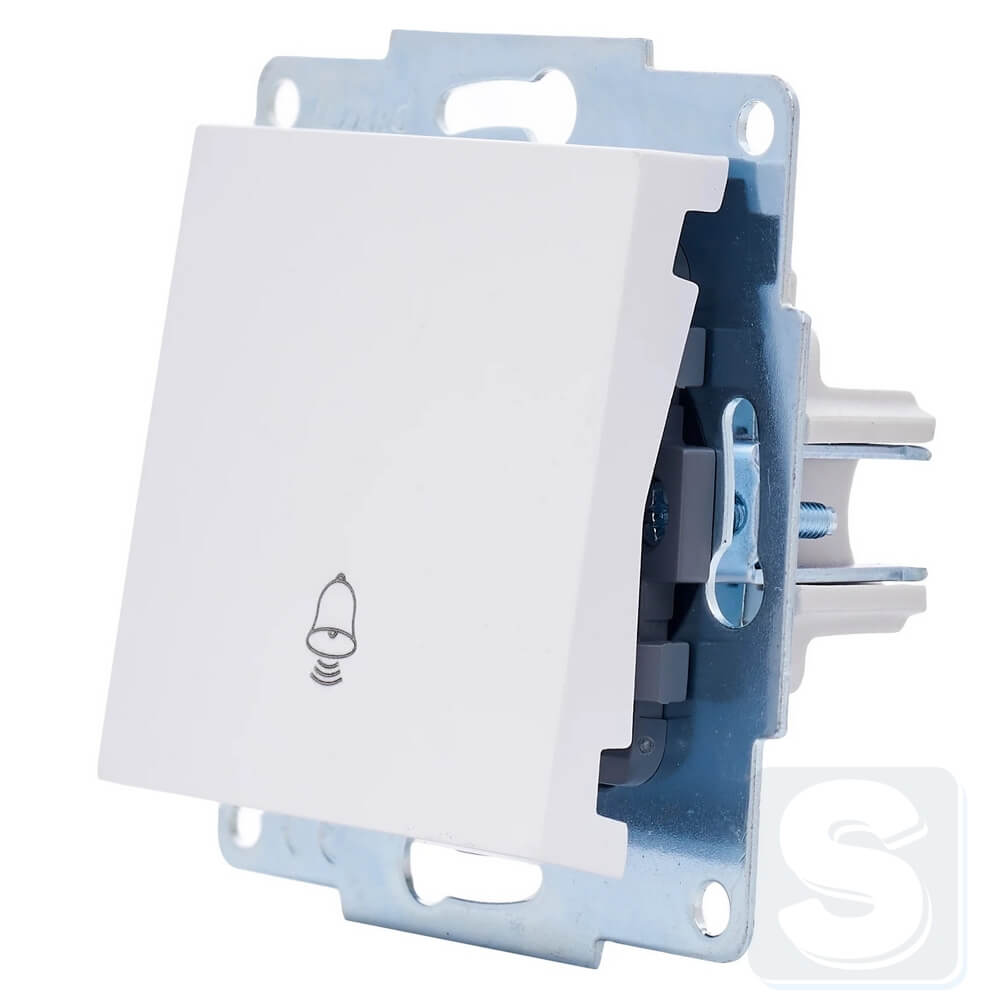 Кнопка дзвінка Lezard VESNA Білий без рамки 742-0288-103 -3