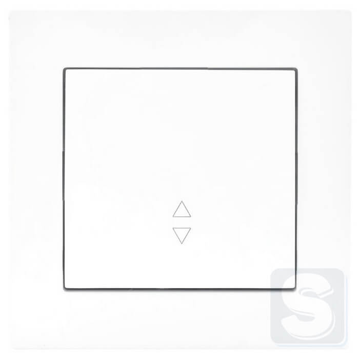 Вимикач 1кл ПРОХ Lezard VESNA Білий без рамки 742-0288-105