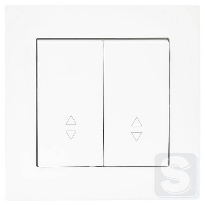 Вимикач 2кл ПРОХ Lezard VESNA Білий без рамки 742-0288-106